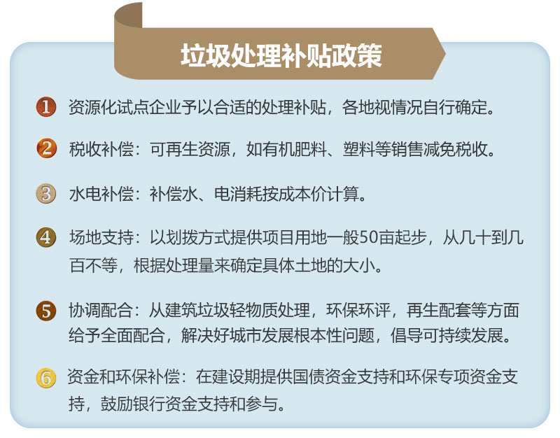 垃圾處理補(bǔ)貼政策 垃圾處理補(bǔ)貼政策