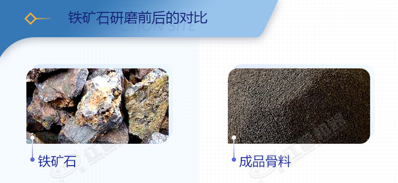 鐵礦石處理前后對(duì)比