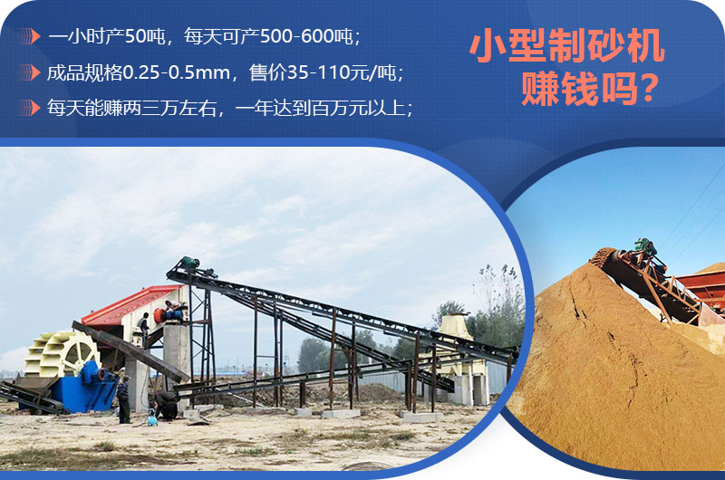 小型制砂機賺錢嗎？小型制砂機圖片及價格