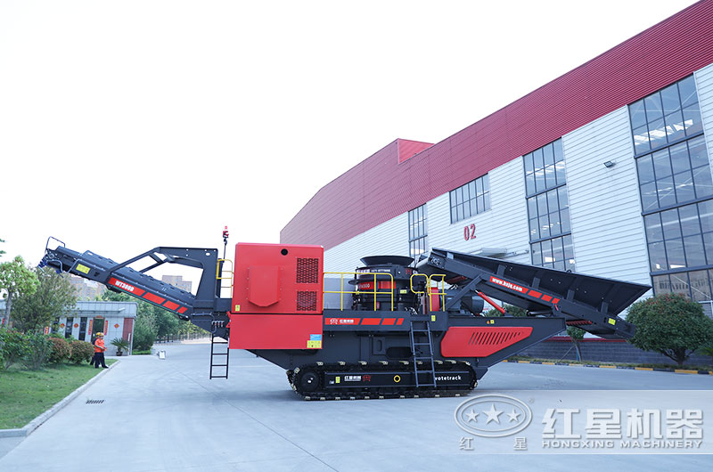 履帶式移動破碎站圖片，主機(jī)圓錐破