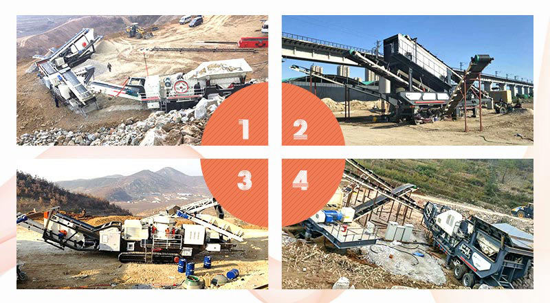 移動打石頭機(jī)生產(chǎn)現(xiàn)場