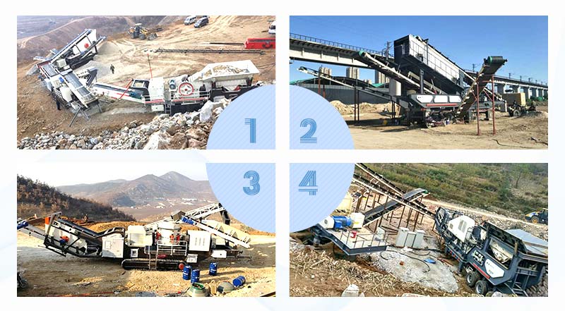 紅星不同地區(qū)用戶移動(dòng)碎石設(shè)備加工來(lái)料現(xiàn)場(chǎng)